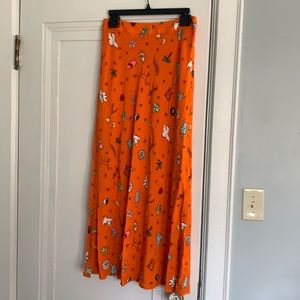 STAUD Hash Skirt Good Vibes Nectarine